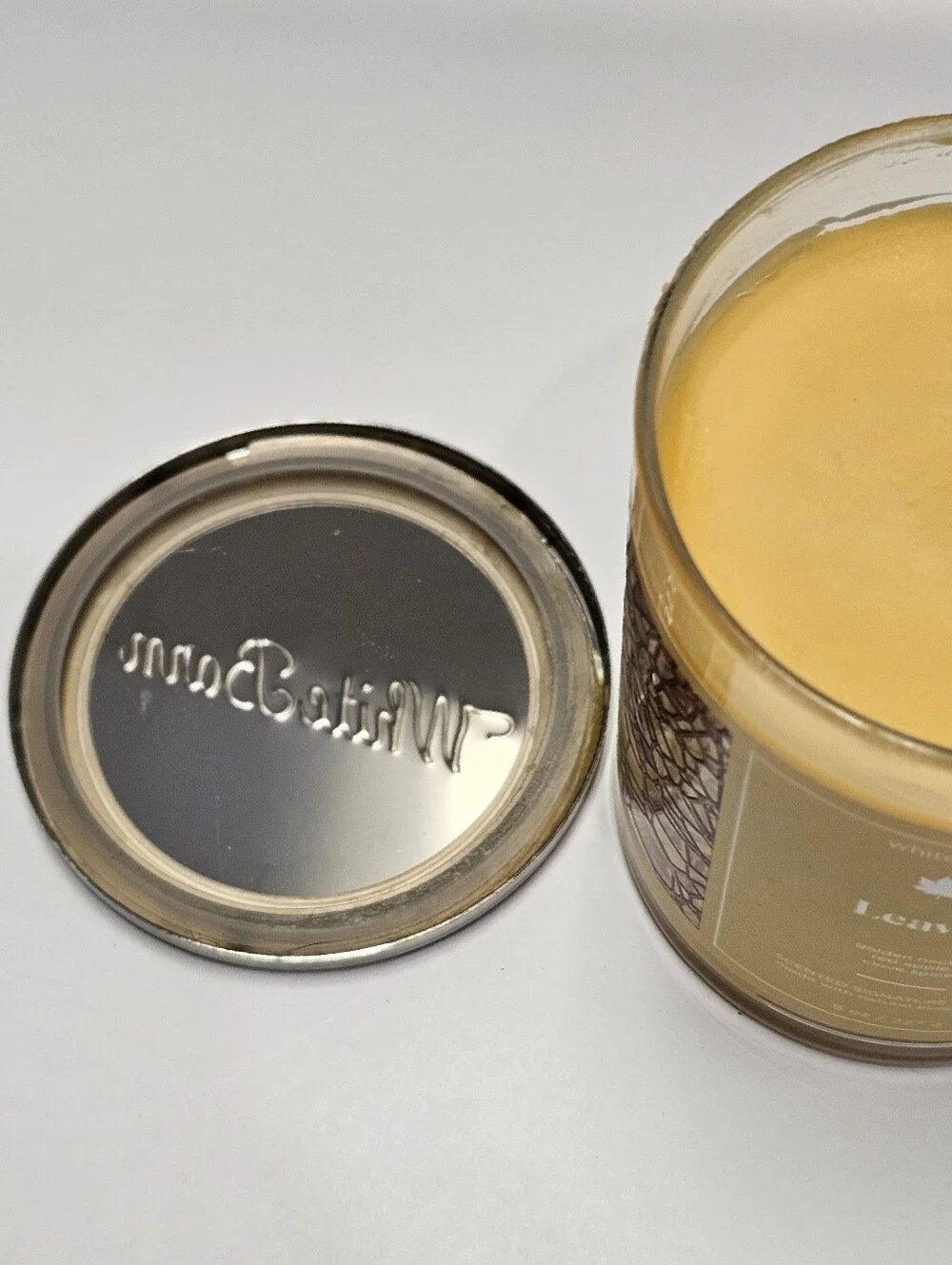 Bath & Body Works White Barn Leaves scented 8 Oz candle New